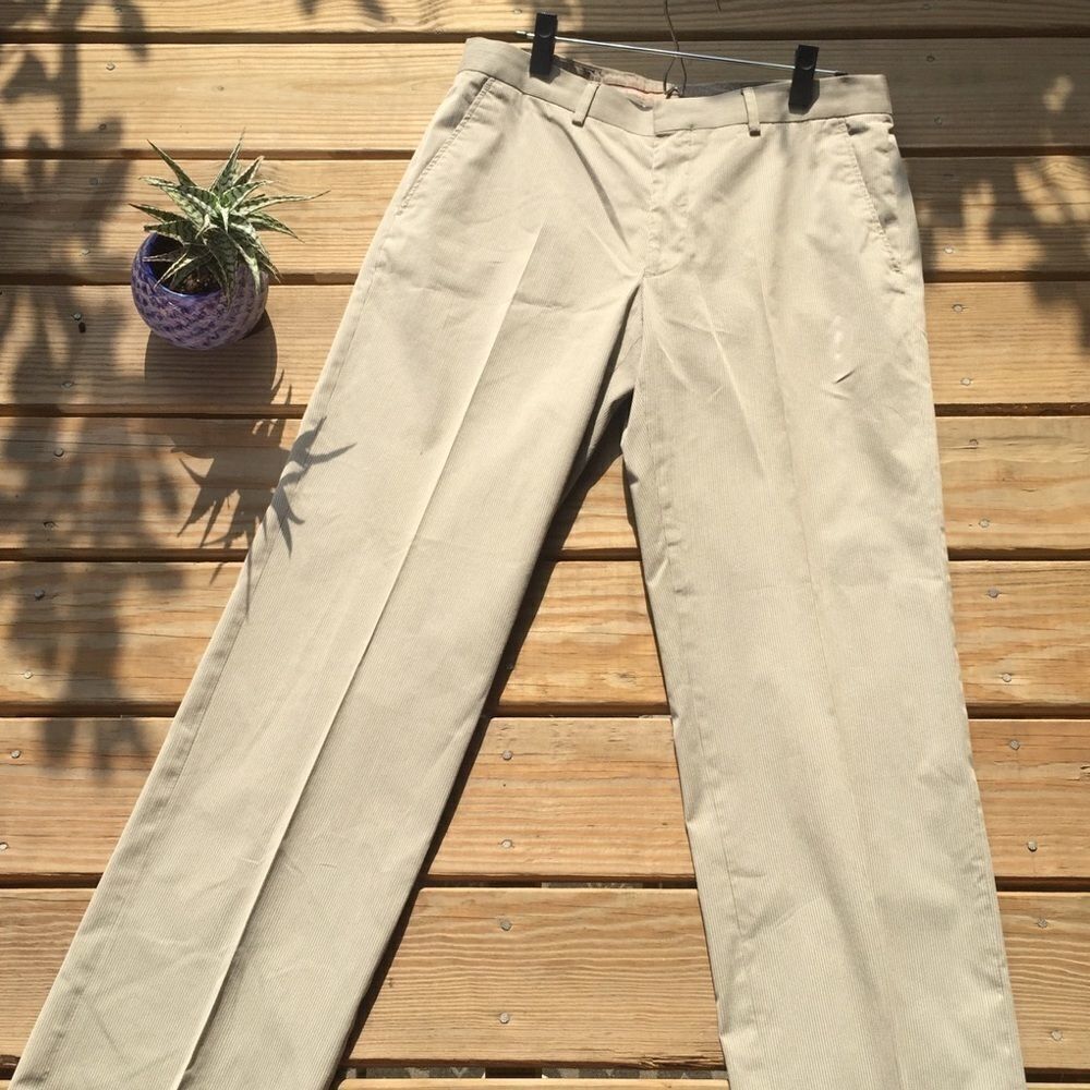 Ladies cotton  pin stripe straight leg trousers